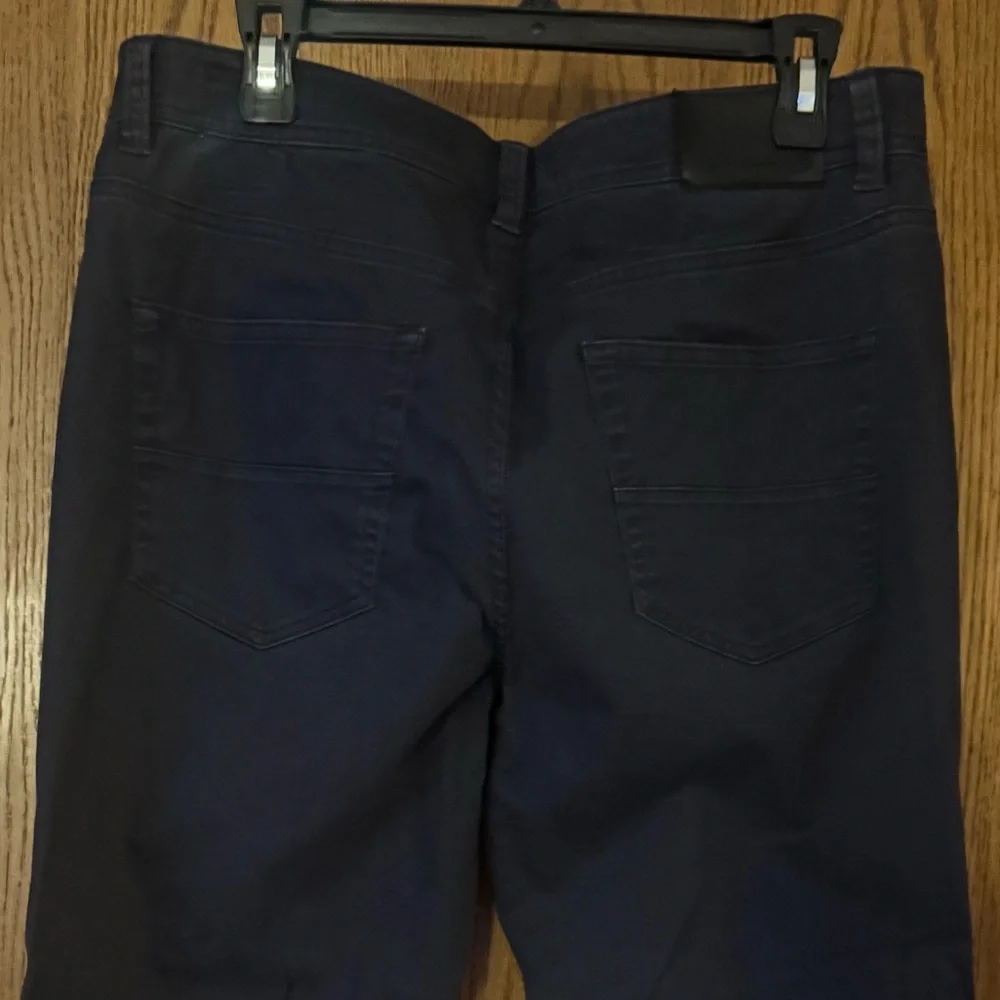 English Laundry Men's Slim Fit 5-Pocket Chino Pants 34x32 Charcoal Gray Stretch